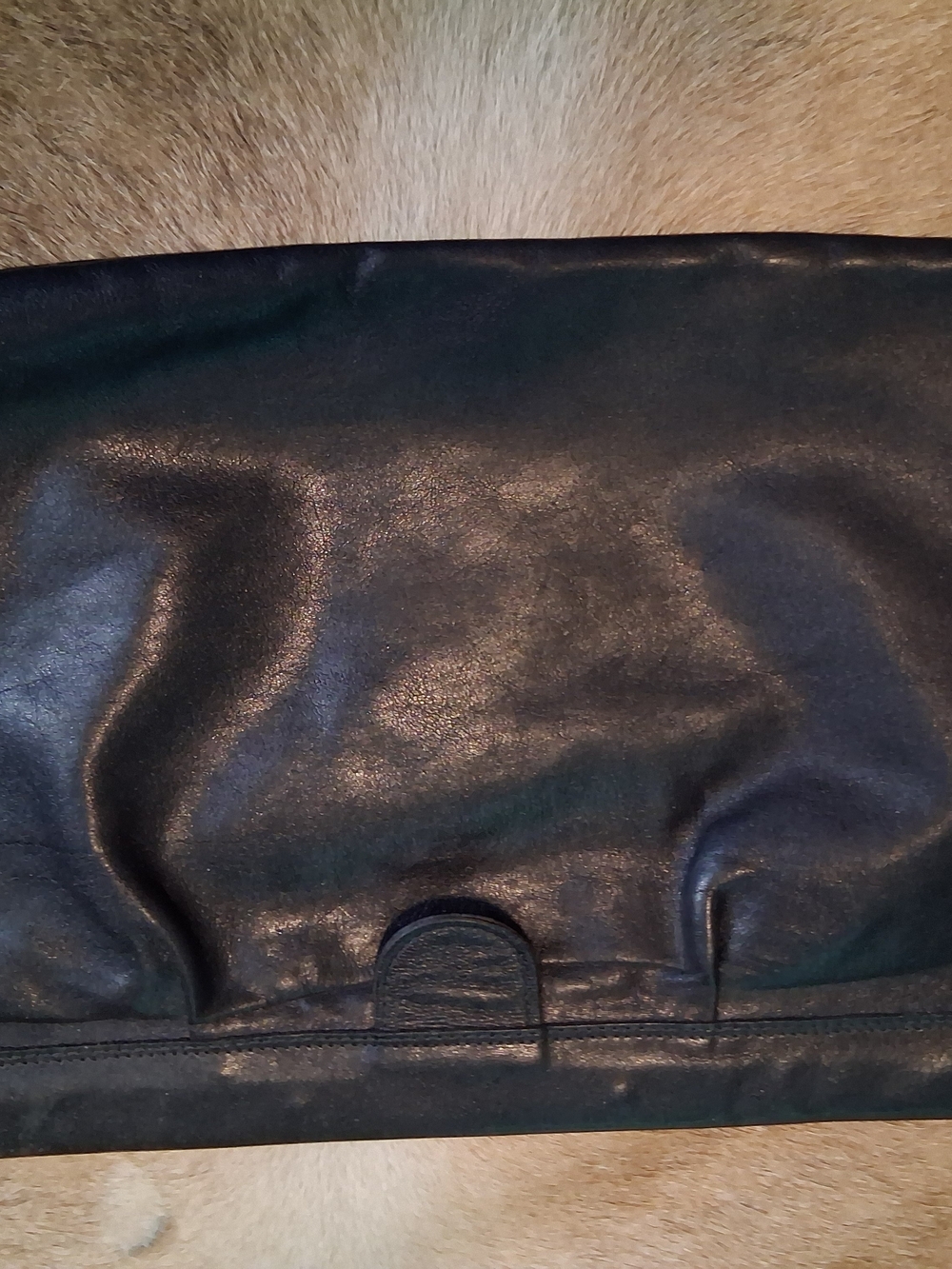 Elegant Black Leather Clutch